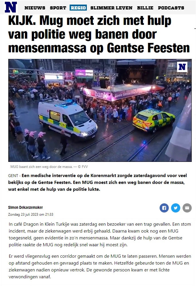 Interventie op Korenmarkt