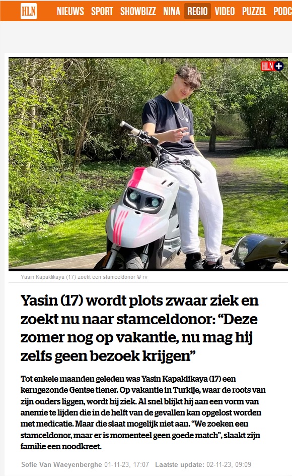 HLN stamceldonor gezocht